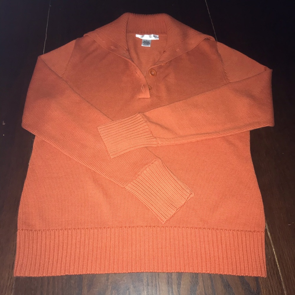 ⚡️August Silk 💯 Cotton Rust Sweater Size Large🦋